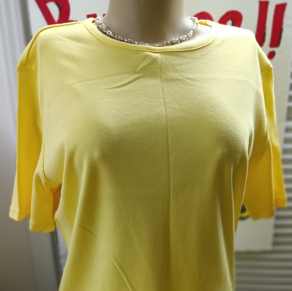 Draper's& Damon's yellow petite medium blouse - Picture 1 of 8
